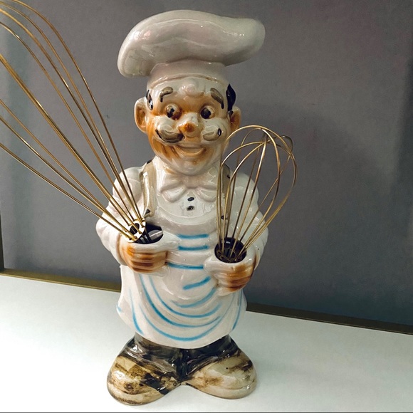 Kitchen Vintage Italian Chef Utensil Holder Prop Used In The Show
